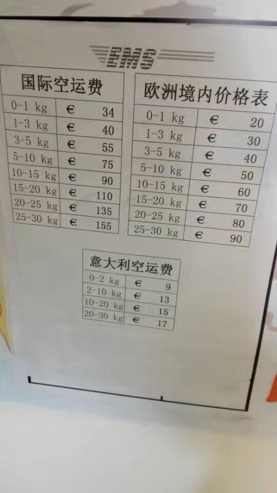 全国快递运费价格表详解
