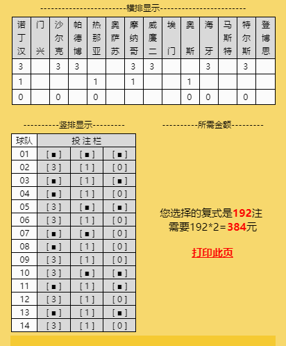足彩专家推荐本期