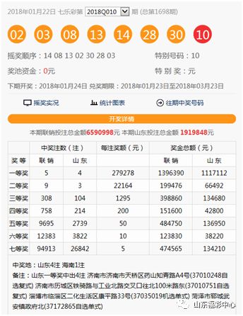 七乐彩中4个有奖吗